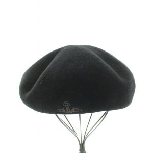 Vivienne Westwood ベレー帽 オーブ刺繍 S~M ブラック