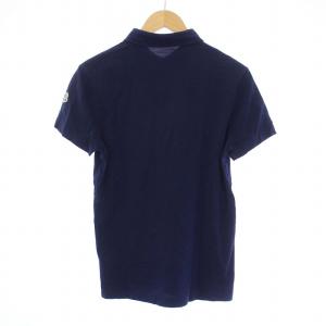 MONCLER MAGLIA POLO MANICA CORTA Slim Fit ポロシャツ 半袖 ワッペン M 紺