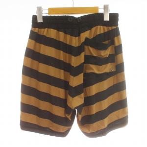 muta MARINE ラッシュハーフパンツ ショートパンツ ボーダー ストレッチ 5 M 茶 ブラウン 黒 ブラック
