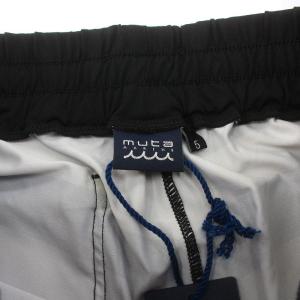 muta MARINE ラッシュハーフパンツ ショートパンツ ボーダー ストレッチ 5 M 茶 ブラウン 黒 ブラック