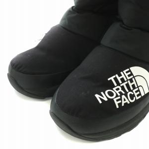 THE NORTH FACE ヌプシダウンブーティ NUPTSE DOWN BOOTIE ショートブーツ ロゴプリント ビブラム 切替 29.0cm 黒