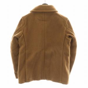 DANTON 18AW 丸襟ウールモッサジャケット コート ショート シングル ショールカラー ロゴ刺繍 38 M 茶 ブラウン JD-8237