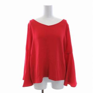 Diagram GRACE CONTINENTAL シャツ ブラウス ベルスリーブ Vネック プルオーバー 長袖 36 S 赤 レッド