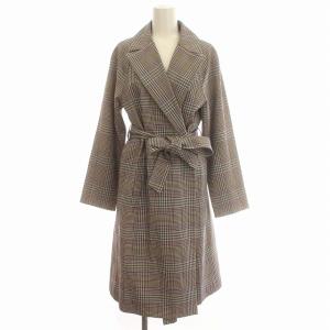 18SS コート チェック スプリングコート 背抜き 36 S グレー /G