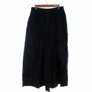 JOURNAL STANDARD スカーチョ キュロット ワイドパンツ ロング リネン 36 S 黒 ブラック /EE