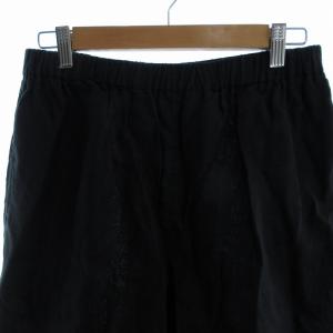 JOURNAL STANDARD スカーチョ キュロット ワイドパンツ ロング リネン 36 S 黒 ブラック /EE