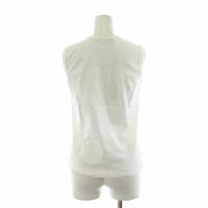 BLACK COMME des GARCONS カットソーノースリーブ フラワーモチーフ S 白 ホワイト