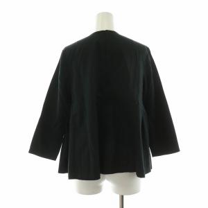 COMME des GARCONS COMME des GARCONS シャツ ブラウス 七分袖 プルオーバー フロントリボン ペプラム ギャザー S 黒 ブラック