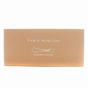 FABIO RUSCONI バレエシューズ スエード パンプス 39 25cm 黒 ブラック /G