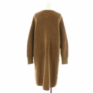 Ron Herman ノーカラーコート ロング ボア XS 茶 ブラウン /NW21