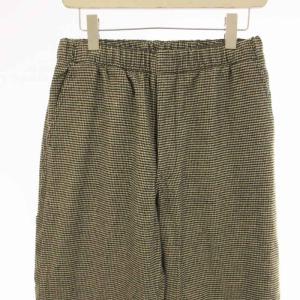 DANTON イージーパンツ ロング ワイド 千鳥格子 総柄 40 L グレー