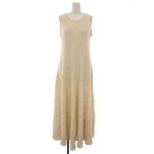 22SS ノースリーブサーマルフレアワンピース ロング コットン 0 S アイボリー /YM