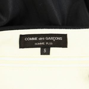 COMME des GARCONS HOMME PLUS AD2020 21SS METAL OUTLAW期 パンツ スラックス ジッパーフライ ストライプ柄 S 黒 ブラック