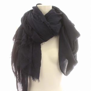 Faliero Sarti ストール 大判 ショール マフラー ネイビー 紺