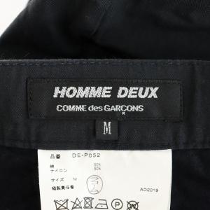 Comme des Garçons Homme Deux AD2019 パンツ ジッパーフライ コットン M 黒 ブラック