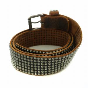 HTC ベルト スタッズ USED加工 90/36 ブラック ブラウン