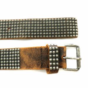 HTC ベルト スタッズ USED加工 90/36 ブラック ブラウン