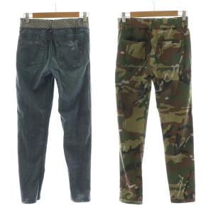 HYSTERIC GLAMOUR リバーシブル プリントデニム ペインターパンツ カモフラ 迷彩 F 青 ブルー 緑 グリーン