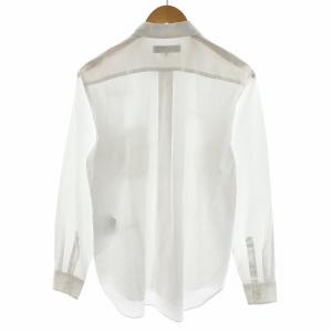 Comme des Garçons Homme Deux AD2020 シャツ 長袖 パッチワーク ほつれ加工 S 白 ホワイト