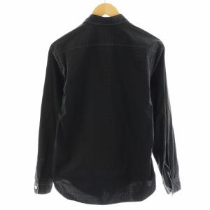 COMME des GARCONS HOMME AD2003 03AW 田中オム シャツ 長袖 製品洗い加工 チェック柄 M 黒 ブラック
