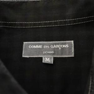 COMME des GARCONS HOMME AD2003 03AW 田中オム シャツ 長袖 製品洗い加工 チェック柄 M 黒 ブラック