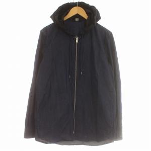 DIESEL デニム ジャケット マウンテンパーカー フード M ネイビー 紺 /G