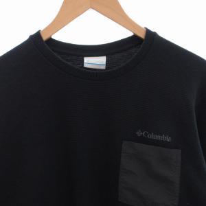 Columbia リトルホープ スウィープ ロングスリーブ クルー Tシャツ ロンT 長袖 ロゴ刺繍 XL 黒 ブラック PM3824