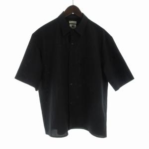 KOMATSU トロピカルレギュラーショートスリーブシャツ 半袖 L 黒 ブラック 1216-126-3030