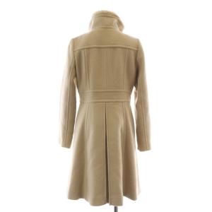 BLUE LABEL CRESTBRIDGE スタンドカラーコート アウター ロング丈 ラビットファー 38 M ベージュ