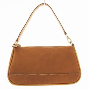 ハンプトン デミポーチハンドバッグ ミニバッグ レザー 茶 ブラウン 7785 /MM