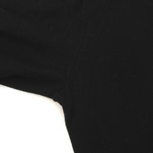 BURBERRY BLACK LABEL ニット セーター Vネック 薄手 ロゴ刺繍 長袖 ウール 2 M 黒 ブラック