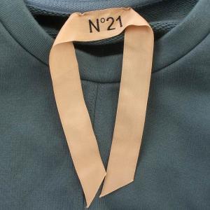 N°21 スウェット トレーナー スリット 長袖 38 M 青 ブルー