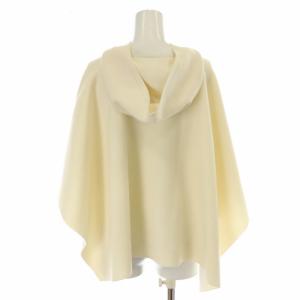 René ポンチョ フーディー ニット プルオーバー アイボリー