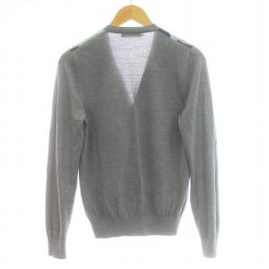 DSQUARED2 ニットカーディガン 長袖 Vネック 切替 カモフラ 迷彩柄 ウール XS グレー マルチカラー