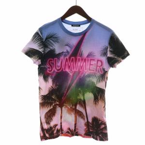 Tシャツ カットソー 半袖 クルーネック プリント XS マルチカラー /NW6