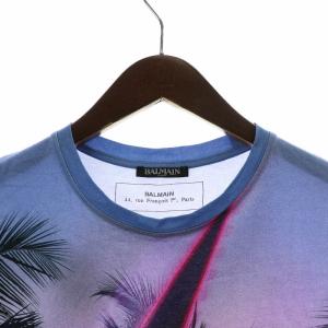 BALMAIN Tシャツ カットソー 半袖 クルーネック プリント XS マルチカラー /NW6