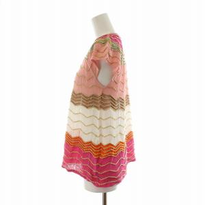 MISSONI ニット カットソー ラメ フレンチスリーブ プルオーバー 40 S ピンク