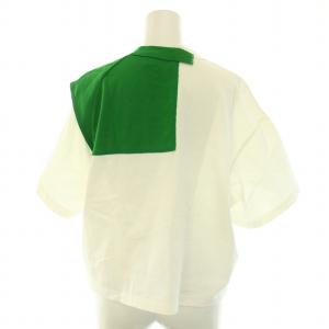 kolor ドッキングカットソーTシャツ 半袖 変形 アシンメトリー 1 S 白 ホワイト 緑 グリーン /YT