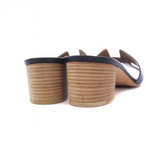 HERMES オアジス レザー サンダル 36.5 ブラック