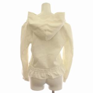 M'S GRACY 21年製 パーカー スウェット フリル ジップアップ 長袖 38 M 白 ホワイト