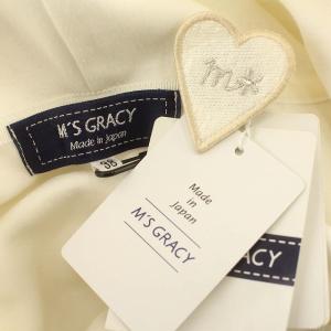 M'S GRACY 21年製 パーカー スウェット フリル ジップアップ 長袖 38 M 白 ホワイト
