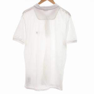 DIESEL ポロシャツ 半袖 カットソー ロゴ刺繍 ファスナー XL 白 ホワイト /MM
