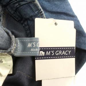 M'S GRACY デニムパンツ ワイド パンツ クロップド ガウチョ 36 S 青 ブルー
