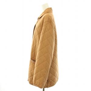 Salvatore Ferragamo キルティングジャケット 中綿ジャケット アウター 裏地花柄 ガンチーニチャーム M 茶 ブラウン