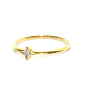 AHKAH 18K ダイヤモンドピンキーリング 楽天市場】ダイヤモンド 0.27ct フラワー ピンキーリング