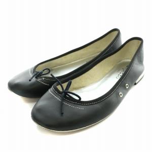 サンドリオン Cendrillon バレエシューズ フラット パンプス リボン ラウンドトゥ 39 24.7cm