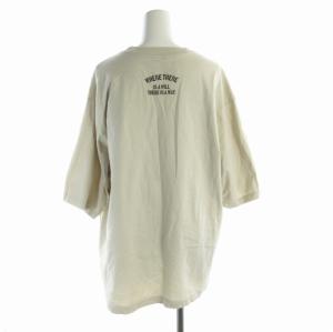 Plage Jane smith Tシャツ カットソー プリント クルーネック 半袖 F ベージュ /RO