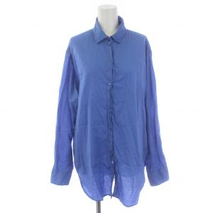 22SS light シャツ ブラウス オーバーサイズ 長袖 F 青 ブルー 22050922724020