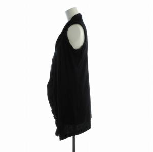 Y's ヨウジヤマモト カーディガン ニット ノースリーブ フリル 2 M 黒 ブラック