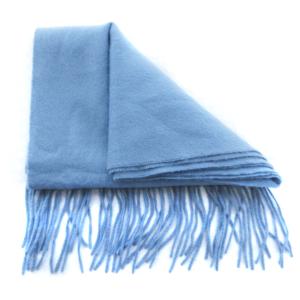 Mulberry マフラー スカーフ ロゴ 刺繍 水色